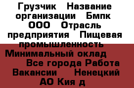 Грузчик › Название организации ­ Бмпк, ООО › Отрасль предприятия ­ Пищевая промышленность › Минимальный оклад ­ 20 000 - Все города Работа » Вакансии   . Ненецкий АО,Кия д.